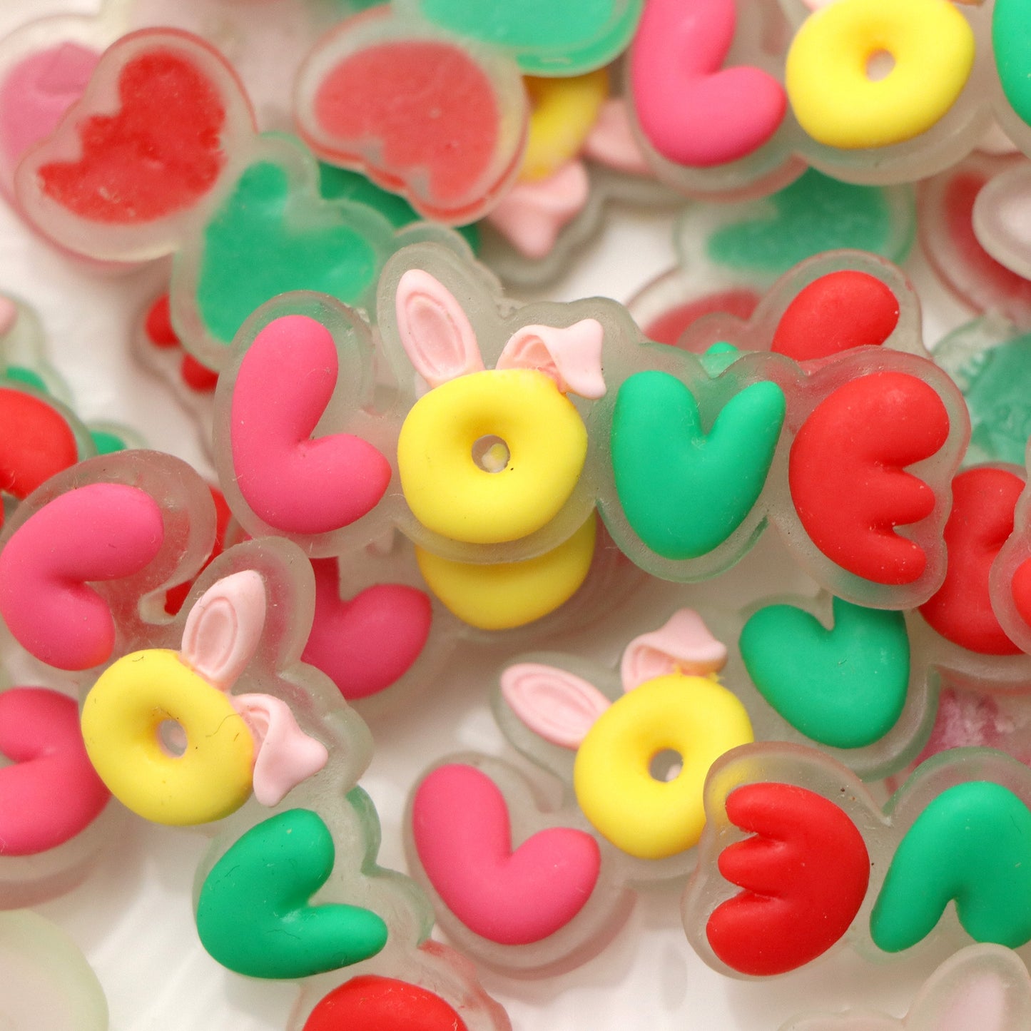 5Pcs Heart Love Shaped Acrylic Charms,3D Flatback Resin Cabochons for DIY Jewelry, Earrings, Bracelets, Keychains, Festive Decor, Homemade Gifts, Phone Cases, Water Bottles, Hair Accessories - Crafting Accessories