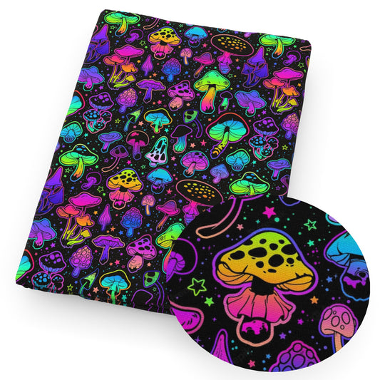 mushroom star starfish glossy fabric