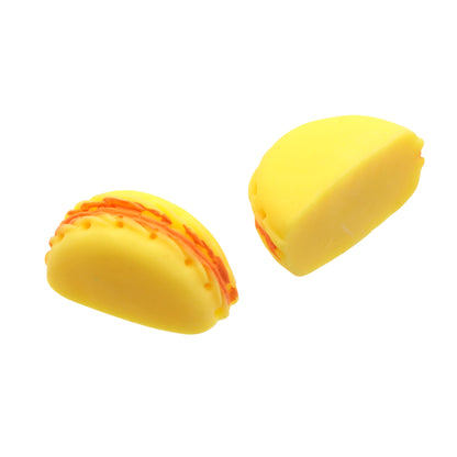 2Pcs Half Round Miniature Macaroon Decorations, Assorted Colors, Plastic & Resin - Scrapbooking Embellishments, Flatback Cabochon Crafts, Universal Holiday Party Supplies, Non-Electrical DIY Accessories