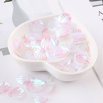 20g/pack Golden Light Transparent Fish Scale Shell Sequins,Vibrant Laser Double Hole Eye Makeup Flakes,Charms for Jewelry Making, Earring, Stage, Party, Makeup, Home Decors, DIY, Dress, Scrapbook, Shoes, Photoframe Accessories and Handmade Supplies