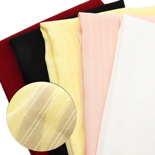 1Pc solid stripe Printed Premium Chiffon Fabric - 59x19.68inch(150x50cm) Pre-cut Fabric,Perfect for DIY Sewing,Bags,Party Decor, Tablecloths, Gift Wrapping,Cushions & Furniture Covers