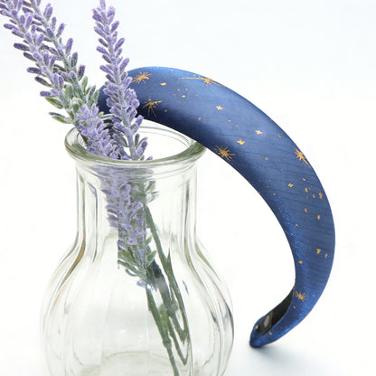 hot stamping star bright silk crepe organza high cranial hairband