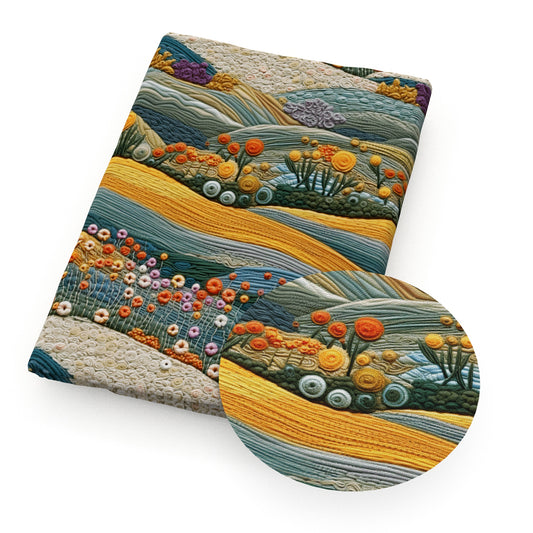 imitation embroidery series flowerfloral fabric