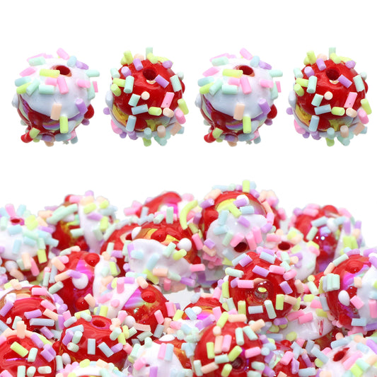 1pc Colorful Multi Bread crumbs Polymer Clay Beads, Loose Spacer Beads, Beads With Hole, DIY Jewelry Making Supplies For Bracelet, Necklace, Earrings, Charm Bangle Crafts