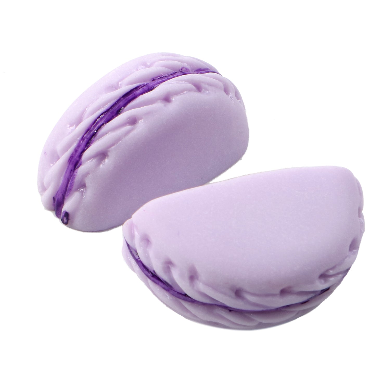 2Pcs Half Round Miniature Macaroon Decorations, Assorted Colors, Plastic & Resin - Scrapbooking Embellishments, Flatback Cabochon Crafts, Universal Holiday Party Supplies, Non-Electrical DIY Accessories