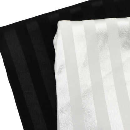1Pc Double Sided Striped Polyester Fabric - 59x19.68inch Pre-cut 100% Polyester Fabric,Black/White/Coffee Color for Choice,Hand Wash Only,Perfect for Quilting,Ideal for Home Textile Sewing,DIY Wallet ,Pouches,Bag Making,Perfect for Cushions,Pillow