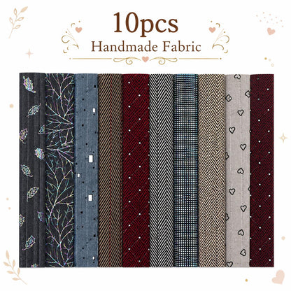 10pcs Vintage Plain Solid Pattern Jelly Roll Fabric Strips 2.5X19.7inch Pre-cut 100% Polyester for Patchwork Quilts, Table Runners, Placemats, Tote Bags, Storage Pouches, Makeup Bags, Coasters, Quilt Blocks & Binding Multi-color