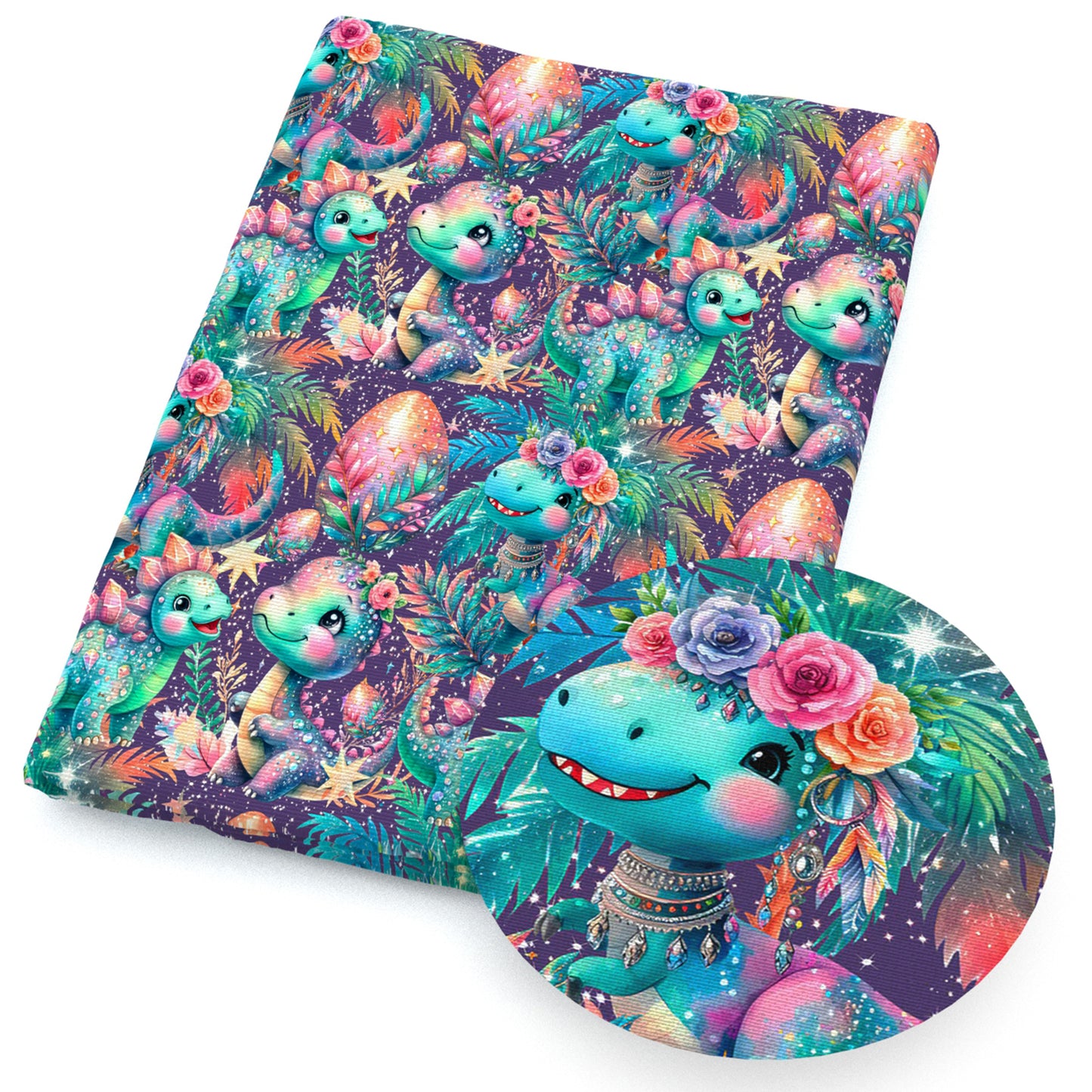 dinosaurs dino star starfish color series fabric