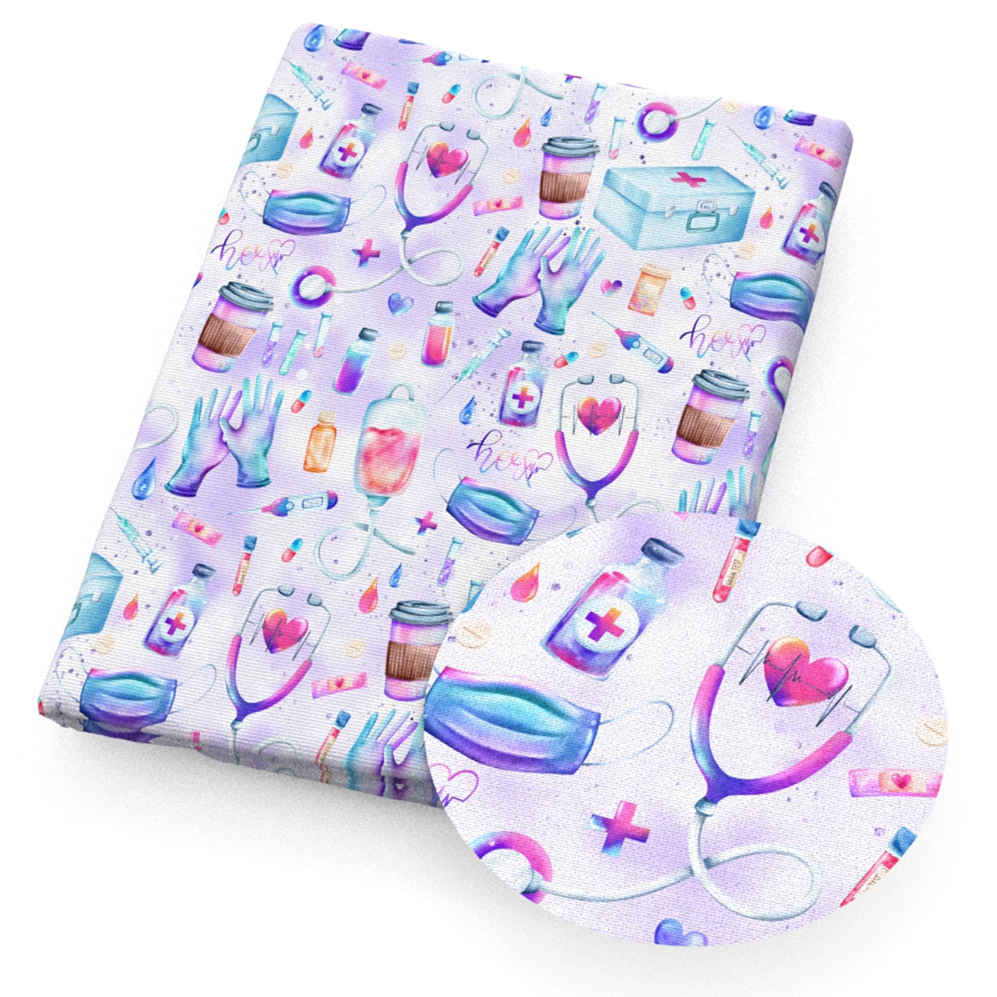 heart love medical equipmentmedical device dots spot gloves fabric