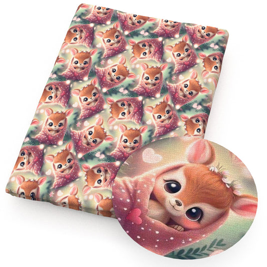 deerreindeer giraffe heart love fabric