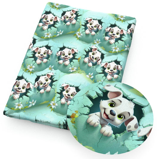 dogpuppy flowerfloral fabric