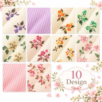 10pcs Vintage Floral Corduroy Fabric Jelly Roll Fabric Strips 2.5X19.7inch Pre-cut 100% Polyester for Patchwork Quilts, Table Runners, Placemats, Tote Bags, Storage Pouches, Makeup Bags, Coasters, Quilt Blocks & Binding Multi-color