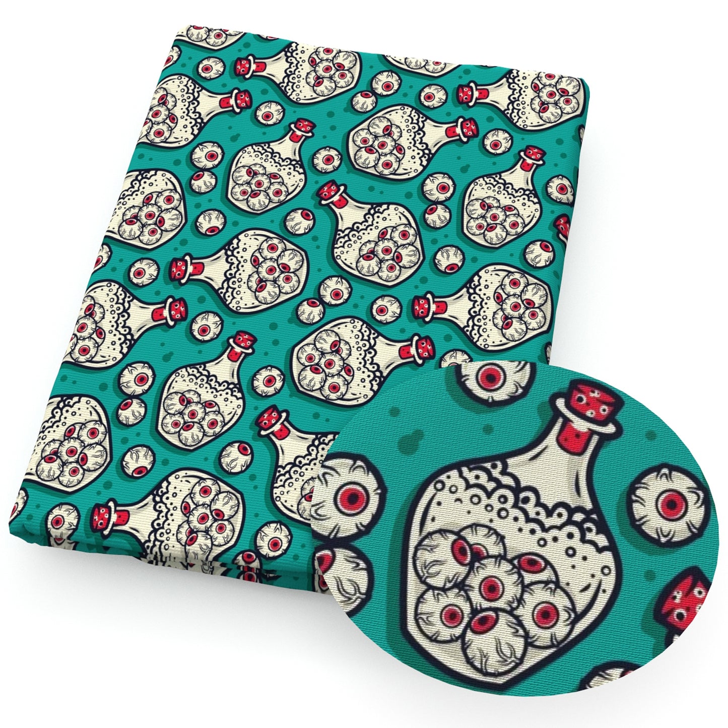 wine bottle horror halloween fabric