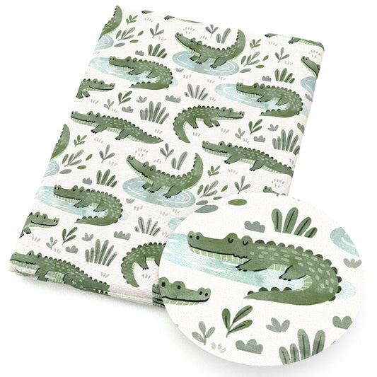 grass crocodilecrocodile pattern animals fabric