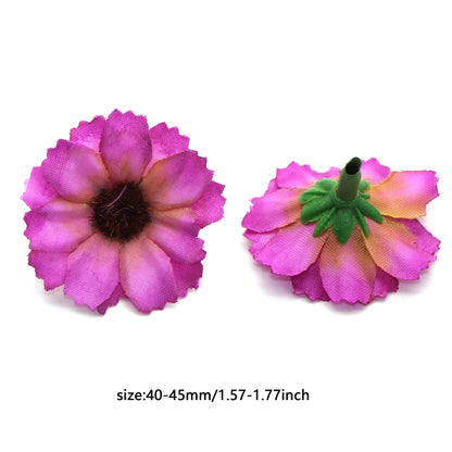 20Pcs Artificial Flowers,Fake Flowers Head Daisy Artificial Silk Flower for DIY Card Making & Craft Decorations, Wedding Home Decoration,DIY Scrapbooking Party Birthday Decor