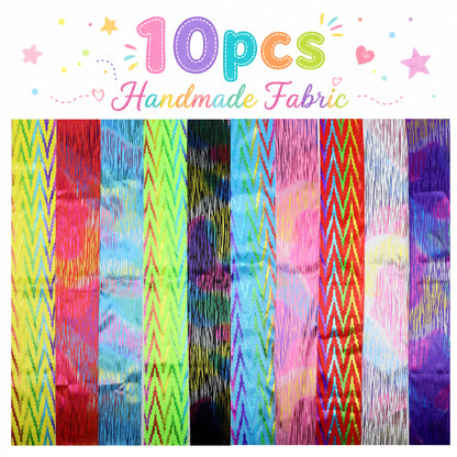 10pcs Vintage Chevron, Zig Zags Pattern Jelly Roll Fabric Strips 2.5X19.7inch Pre-Cut 100% Polyester For Patchwork Quilts, Table Runners, Placemats, Tote Bags, Storage Pouches, Makeup Bags, Coasters, Quilt Blocks & Binding