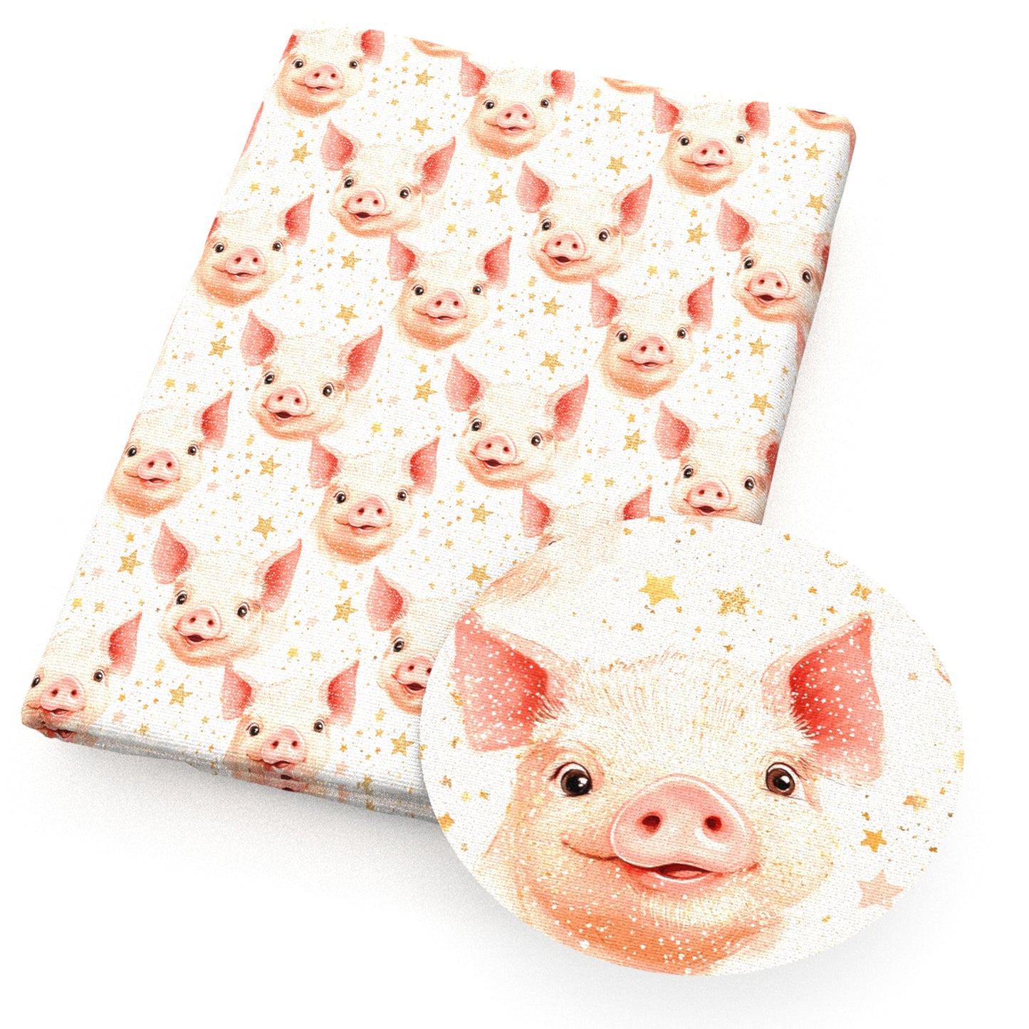 1pc pig Series Pattern Quilting Fabric-17.7x19.68inch(45x50cm) Polyester Craft Fabrics DIY Handmade Projects Doll Clothes Fabric Precut For Patchwork Craft(108gsm)