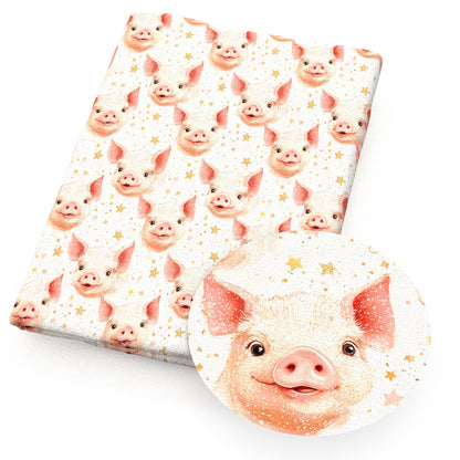 1pc pig Series Pattern Quilting Fabric-17.7x19.68inch(45x50cm) Polyester Craft Fabrics DIY Handmade Projects Doll Clothes Fabric Precut For Patchwork Craft(108gsm)