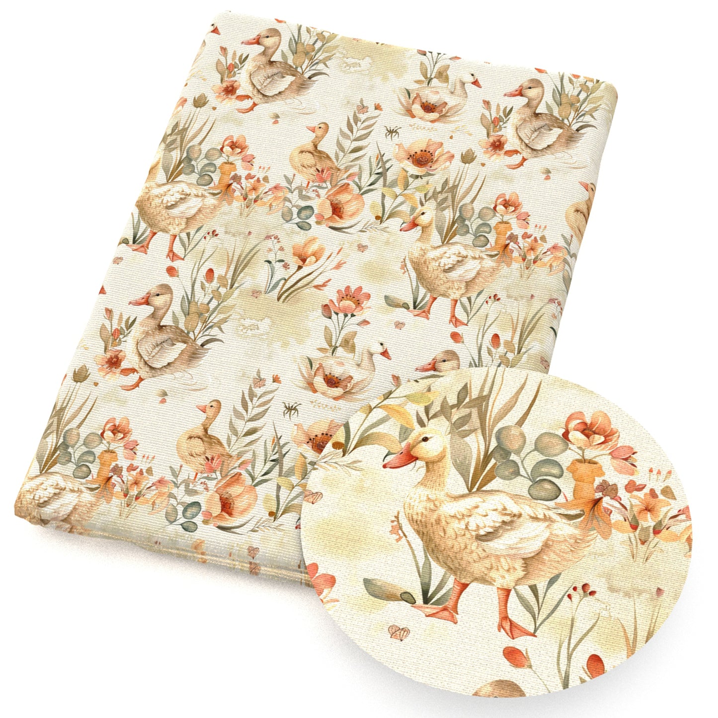 duck flowerfloral fabric