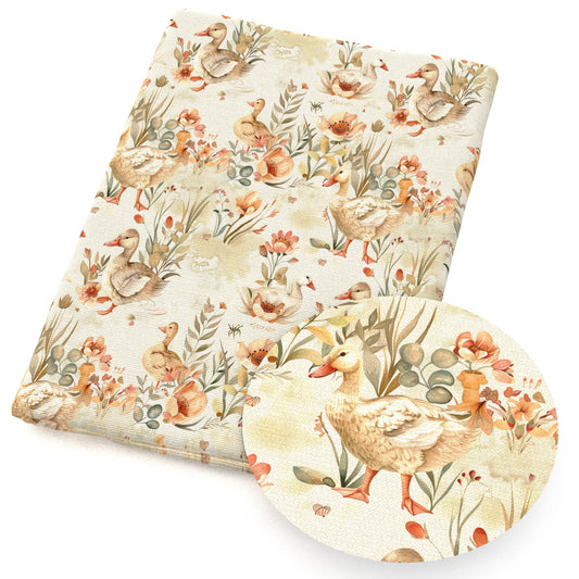 duck flowerfloral fabric