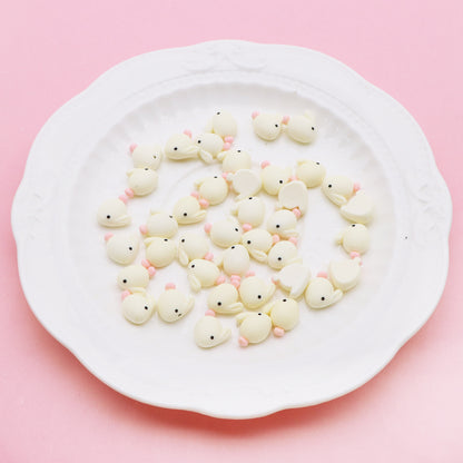 10Pcs Miniature Resin Rabbit Bunny Shaped Acrylic Charms Beads,3D Flatback Resin Cabochons for DIY Jewelry Making, Earrings, Bracelets, Beads & Bead Assortments - Perfect for Phone Cases, Water Bottles & Hair Accessories,Easter Decorations