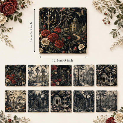 10Pc/Set Halloween Flower Series Fat Quarter Fabric, Pre-Cut Square Fabric Assort, Fabric Set, Craft Fabric, Handmade DIY Patchwork Fabric,Home Quilting Sewing Fabric, Packaging Fabric, Scrapbooking Craft Hobbyist