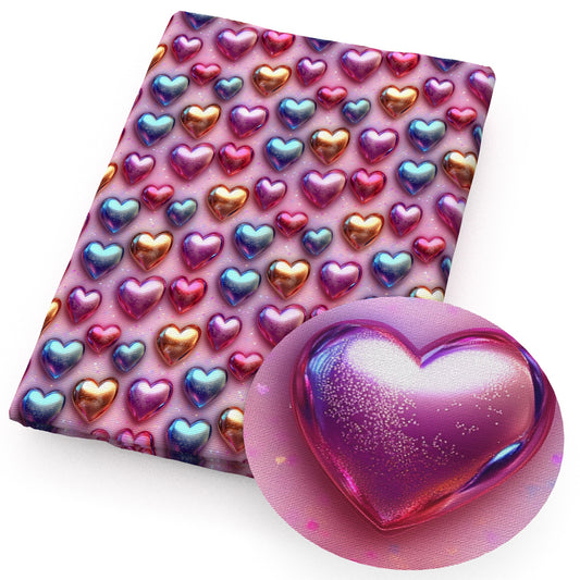 heart love valentine's day fabric