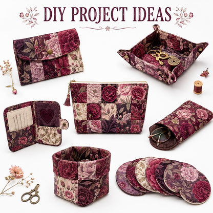 10Pc/Set Peony Flower Series Fat Quarter Fabric, Pre-Cut Square Fabric Assort, Fabric Set, Craft Fabric, Handmade DIY Patchwork Fabric,Home Quilting Sewing Fabric, Packaging Fabric, Scrapbooking Craft Hobbyist