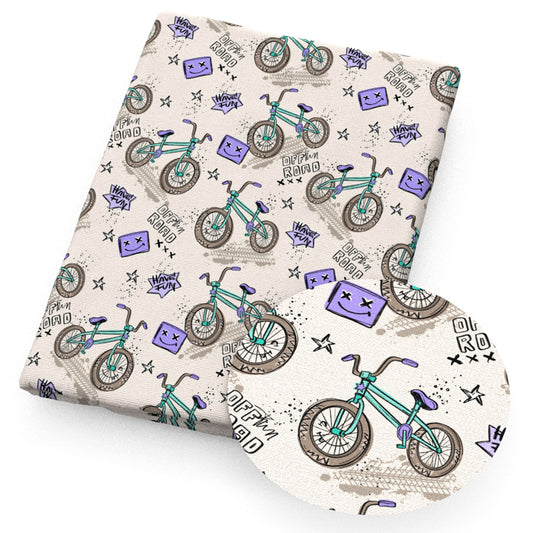 bicycle letters alphabet star starfish fabric