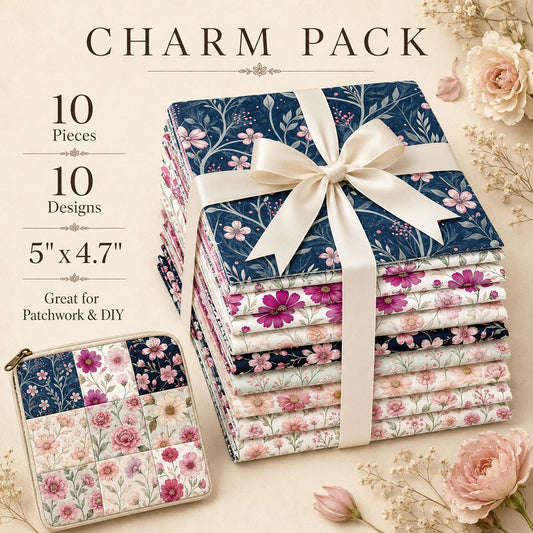 10Pc/Set Flower Series Fat Quarter Fabric, Pre-Cut Square Fabric Assort, Fabric Set, Craft Fabric, Handmade DIY Patchwork Fabric,Home Quilting Sewing Fabric, Packaging Fabric, Scrapbooking Craft Hobbyist