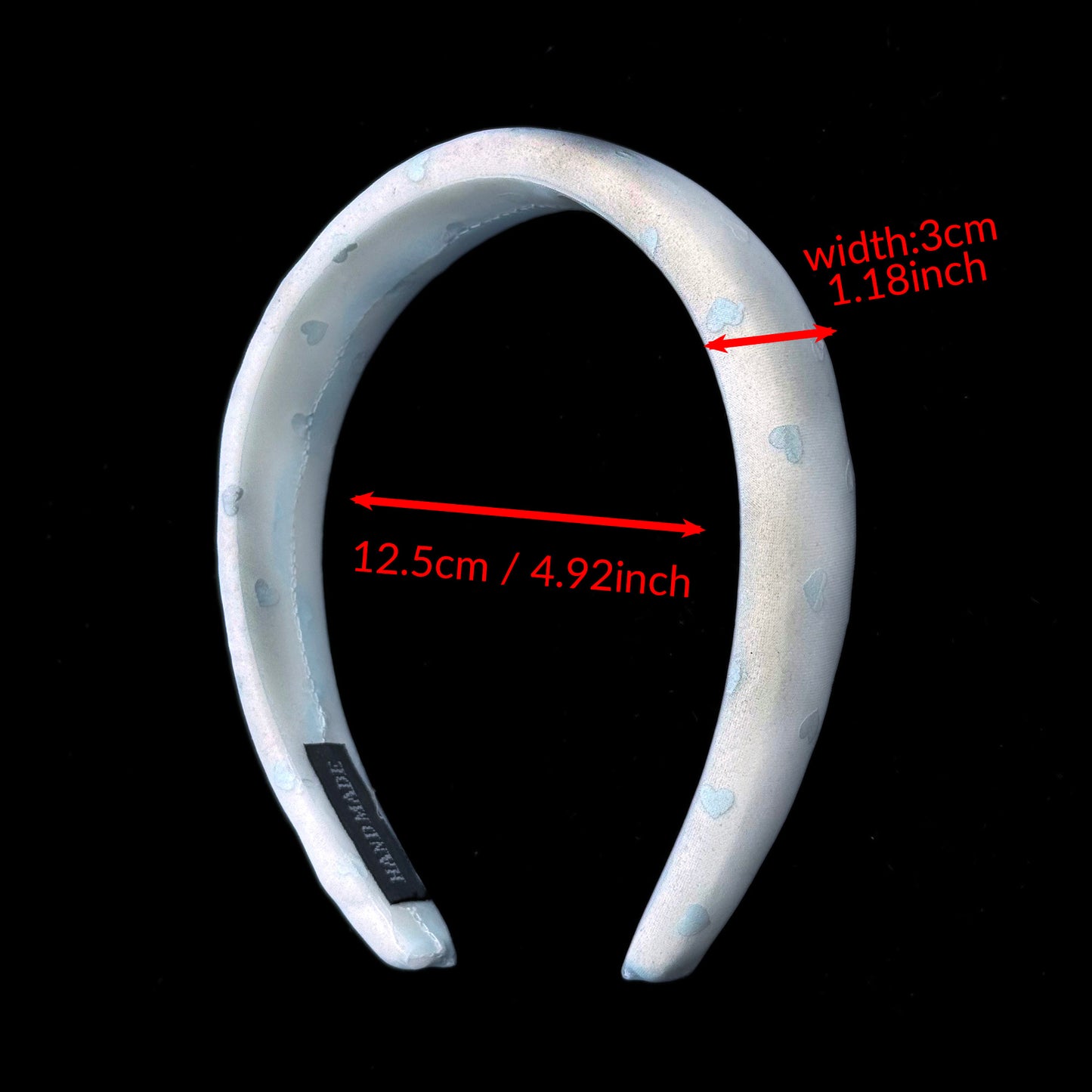 offset printing heart organza high cranial hairband