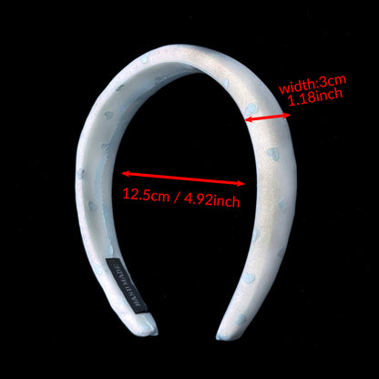 offset printing heart organza high cranial hairband