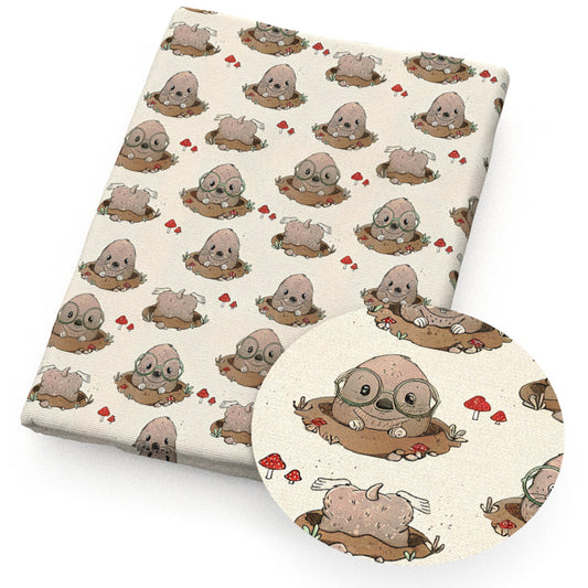 glasses mushroom fabric