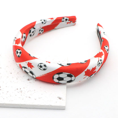 world cup football series satin high cranial hairband