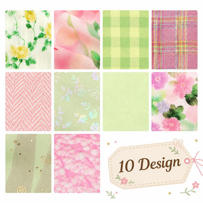 10pcs Vintage Floral Plaid Pattern Jelly Roll Fabric Strips 2.5X19.7inch Pre-cut 100% Polyester for Patchwork Quilts, Table Runners, Placemats, Tote Bags, Storage Pouches, Makeup Bags, Coasters, Quilt Blocks & Binding Multi-color