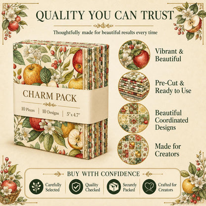 10Pc/Set Flower Fruit Series Fat Quarter Fabric, Pre-Cut Square Fabric Assort, Fabric Set, Craft Fabric, Handmade DIY Patchwork Fabric,Home Quilting Sewing Fabric, Packaging Fabric, Scrapbooking Craft Hobbyist