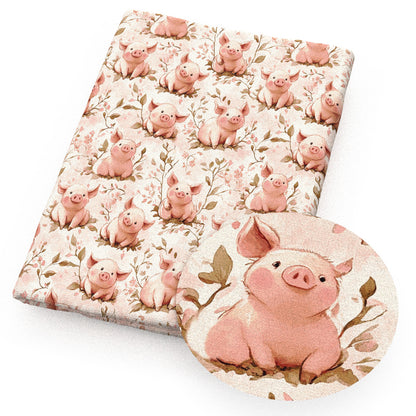 1pc pig Series Pattern Quilting Fabric-17.7x19.68inch(45x50cm) Polyester Craft Fabrics DIY Handmade Projects Doll Clothes Fabric Precut For Patchwork Craft(108gsm)