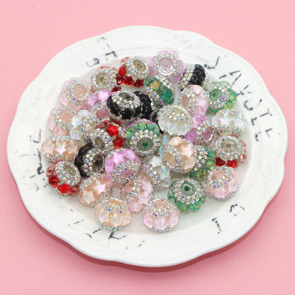 1Pc Faux Rhinestone Acrylic Beads Star Shaped Solid Color Loose Spacer Beads with Hole for Jewelry Making DIY Bracelet Necklace Chain Earrings Charm Bangle Decors Craft Pen Supplies