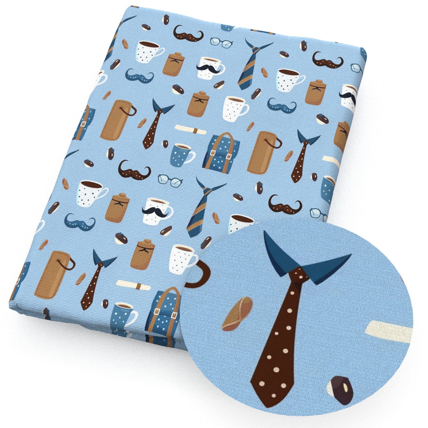 glasses tienecktie moustache coffee bag fabric