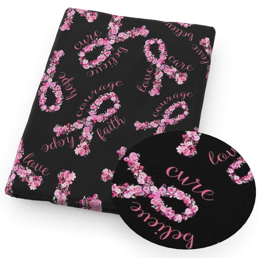 breast cancer flowerfloral fabric