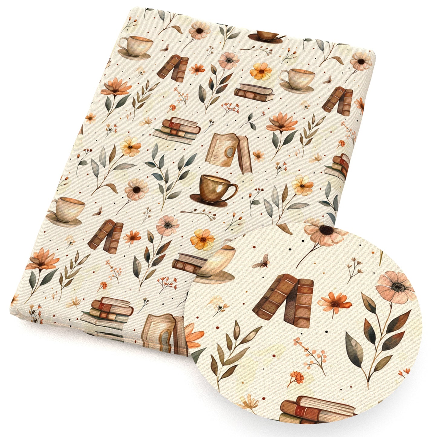 flowerfloral leaf leaves tree book coffee fabric