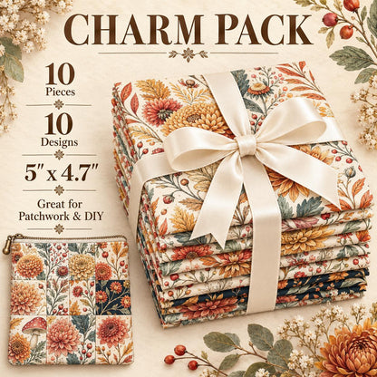 10Pc/Set Flower Series Fat Quarter Fabric, Pre-Cut Square Fabric Assort, Fabric Set, Craft Fabric, Handmade DIY Patchwork Fabric,Home Quilting Sewing Fabric, Packaging Fabric, Scrapbooking Craft Hobbyist