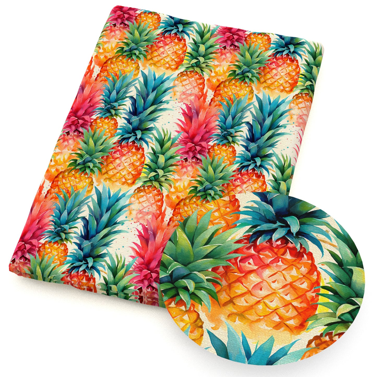 pineapple fruit color series fabric