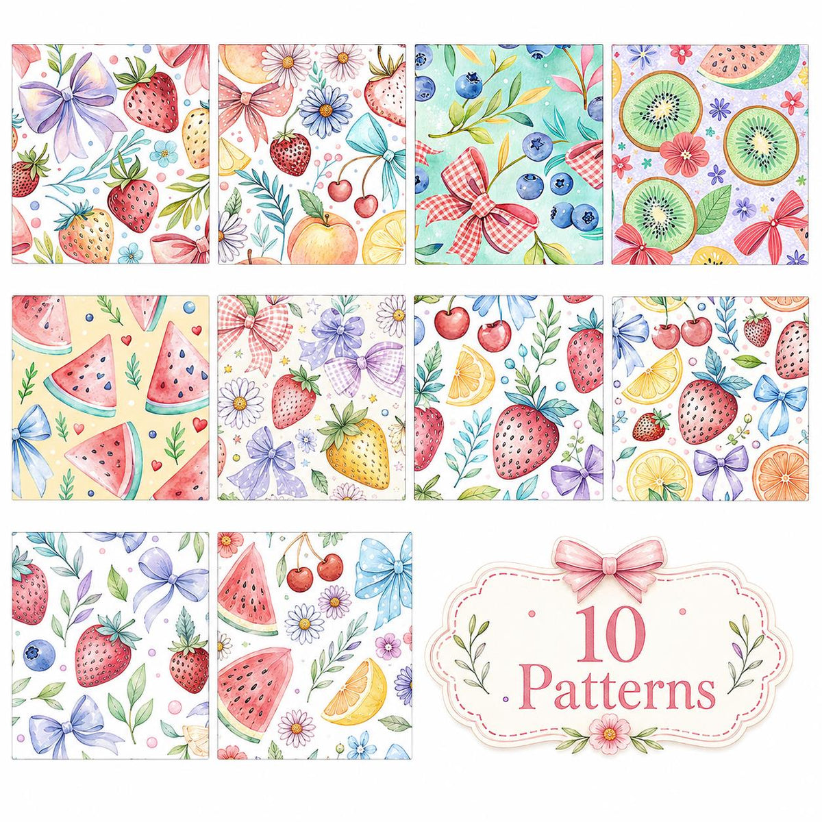 10pcs Vintage Strawberry Fruit Watermelon Pattern Purple Jelly Roll Fabric Strips 2.5X19.7inch Pre-cut 100% Polyester for Patchwork Quilts, Table Runners, Placemats, Tote Bags, Storage Pouches, Makeup Bags, Coasters, Quilt Blocks & Binding