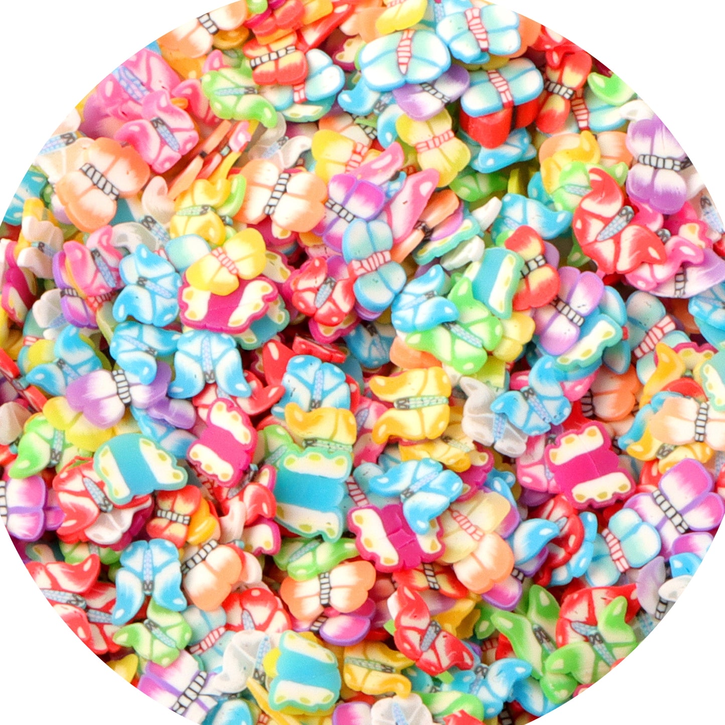 20g Animal Series Polymer Clay Slices - Butterfly Shaped,Unscented - Slime Charms for Resin, Lip Gloss DIY, Nail Art & Crafts
