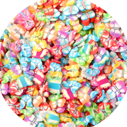 20g Animal Series Polymer Clay Slices - Butterfly Shaped,Unscented - Slime Charms for Resin, Lip Gloss DIY, Nail Art & Crafts