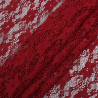 1Pc solid flower Printed Premium Lace Fabric - 59x19.68inch(150x50cm) Pre-cut Fabric,Perfect for DIY Sewing,Bags,Party Decor, Tablecloths, Gift Wrapping,Cushions & Furniture Covers