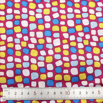 1pc colorful plaid Stone Pattern Quilting Fabric- 58.27x19.68inch(148x50cm) Polyester Craft Fabrics DIY Handmade Projects Doll Clothes Fabric Precut For Patchwork Craft
