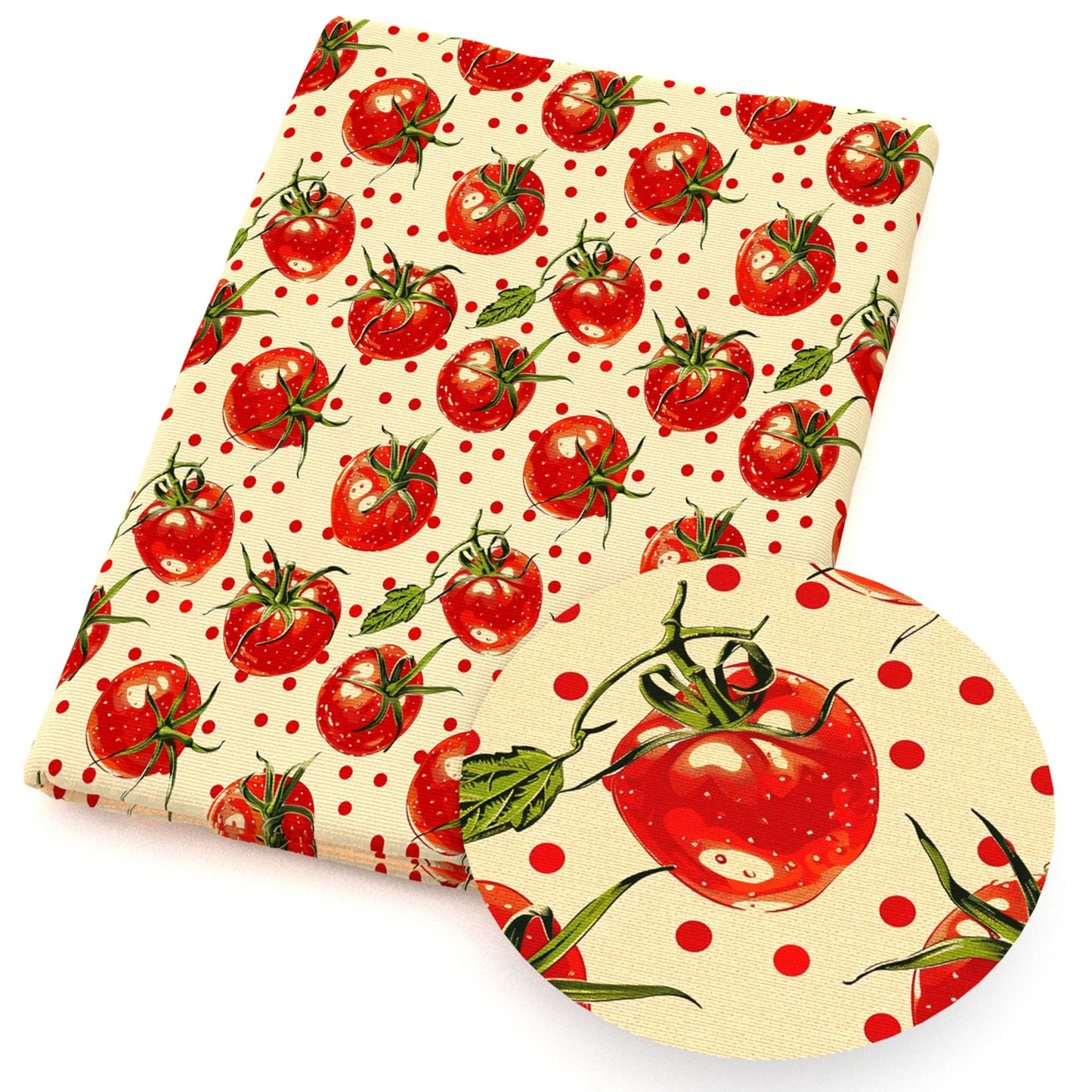 tomatoes dots spot fabric