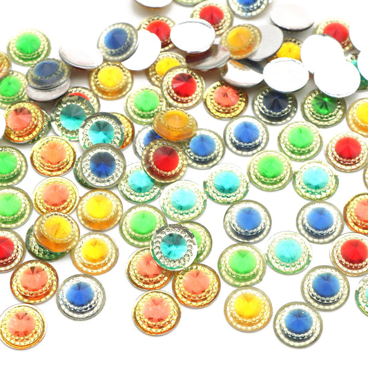 20pcs Mixed Colors Round Shaped Acrylic Charms - Transparent 3D Flatback Resin Cabochons for DIY Jewelry, Earrings, Bracelets & More - Perfect for Crafting Gifts, Phone Cases, Water Bottles & Hair Accessories